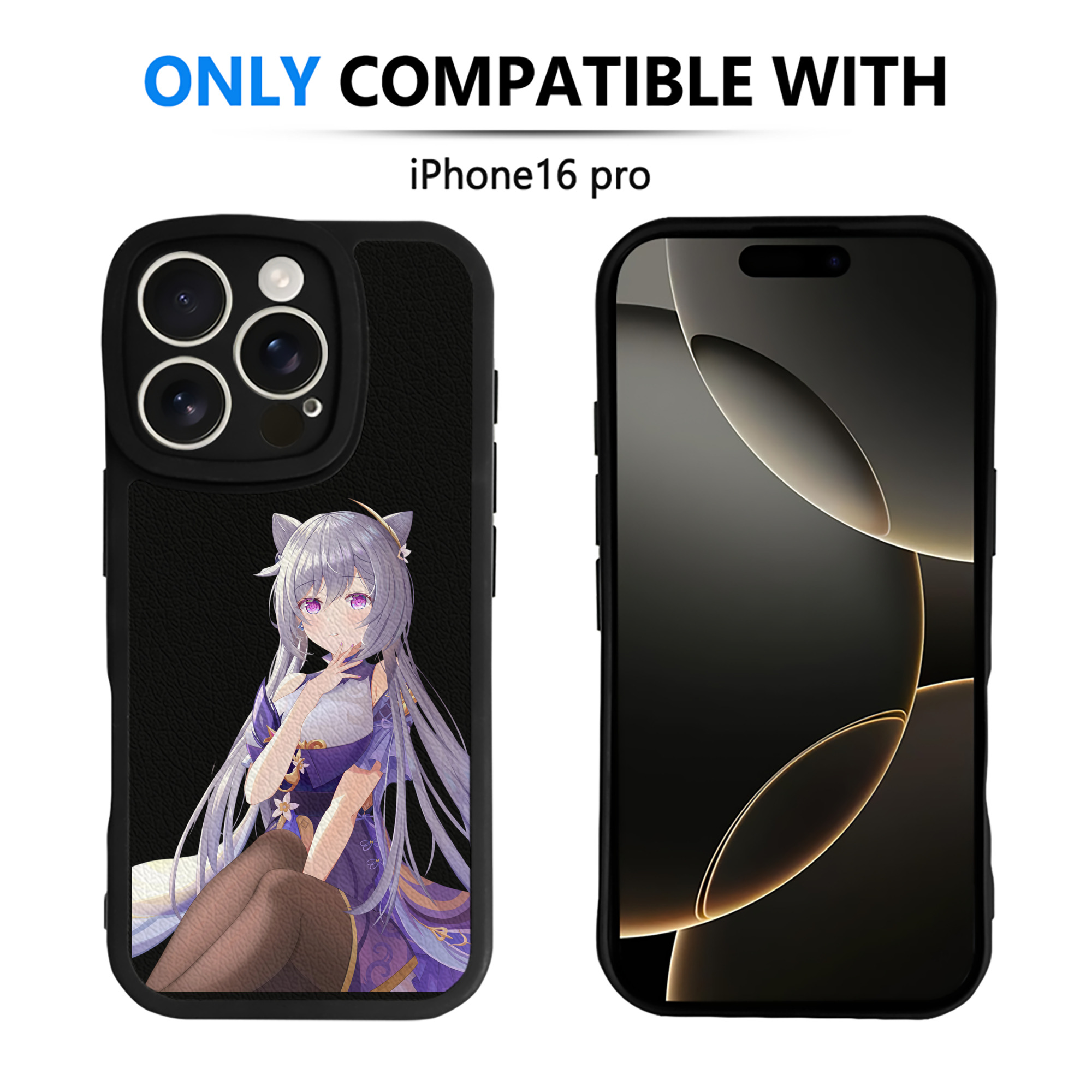 げんし神 刻晴 こくせい genshin Kokusei 【iPhone 16シリーズ対応】シリコンスマホケース（レザー調） 材質：シリコン